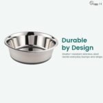 PEGGY11 Nonslip Stainless Steel Dog Bowls, 5.7 US Cup Each, 2 Pack - Image 3