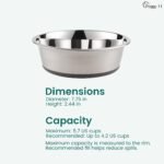 PEGGY11 Nonslip Stainless Steel Dog Bowls, 5.7 US Cup Each, 2 Pack - Image 5