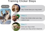 Pet Training Clicker with Wrist Strap - Dog Training Clickers for Puppy, Cat, Potty, Bird, Horse, Pet, Trainer Training Tools, Behavior Aids (Black +Deep Green + Tangerine + Yellow) - Image 7