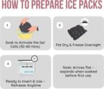 Dog Cooling Vest + 3 Spare Ice Packs – 2-Layer Evaporative Cooling Jacket with High Collar, UV Protection & Size-Matched Ice Pack – Cooling Vest for Dogs for Hot Weather (Pink Floral, Medium) - Image 6