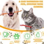 Nuenen 150 Pcs Dog Toothbrush Dual Headed Dental Brushes Puppy Tooth Brushing Kit Long Handle Toothbrush for Large and Small Dogs Cats Most Pets Teeth Cleaning Oral Care Supplies (Stylish Color) - Image 5