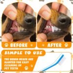 Nuenen 150 Pcs Dog Toothbrush Dual Headed Dental Brushes Puppy Tooth Brushing Kit Long Handle Toothbrush for Large and Small Dogs Cats Most Pets Teeth Cleaning Oral Care Supplies (Stylish Color) - Image 6