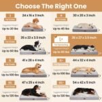 OhGeni Orthopedic M-L Dog Bed, Reversible Memory Foam,36 inch(Gray) - Image 3