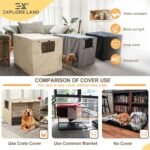 Explore Land Dog Crate Cover, 42 inches, Light Tan - Image 3