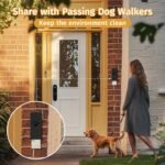 qeerable Dog Poop Bag Dispenser, Wall-Mounted Dog Bag dispenser Outdoor or Indoor for Doggy and Pets, Black Poop Holder for Yard and Park, Included 4 Rolls (60 Bags) - Image 3
