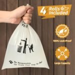 qeerable Dog Poop Bag Dispenser, Wall-Mounted Dog Bag dispenser Outdoor or Indoor for Doggy and Pets, Black Poop Holder for Yard and Park, Included 4 Rolls (60 Bags) - Image 7
