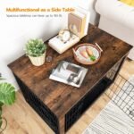 HOOBRO Dog Crate Furniture, 38.6" Large Dog Kennel Indoor, Wooden Cage with Pull-Out Tray, Double Doors Pet House Side End Table for Large/Medium/Small Dogs, Rustic Brown BF982GW03G1 - Image 5