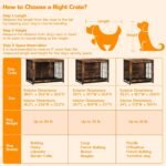 HOOBRO Dog Crate Furniture, 38.6" Large Dog Kennel Indoor, Wooden Cage with Pull-Out Tray, Double Doors Pet House Side End Table for Large/Medium/Small Dogs, Rustic Brown BF982GW03G1 - Image 8
