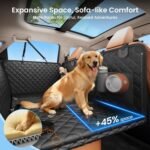 REEVAA 2.0 Hard Bottom Back Seat Cover for Large Dogs, L, Black - Image 3