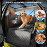 REEVAA 2.0 Hard Bottom Back Seat Cover for Large Dogs, L, Black - Image 4