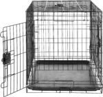 Amazon Basics Portable, Easy to Assemble, Foldable Metal Wire Dog Crate with Removable Tray, Double Door, Divider Panel, Handle, 36" x 23" x 25", Black - Image 3