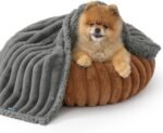 Bedsure ComfyFleece™ Small Cat Bed S with ComfyFleece™ Waterproof Dog Blankets for Small Dogs Warm Grey - Image 6