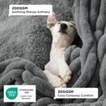 Bedsure ComfyFleece™ Small Cat Bed S with ComfyFleece™ Waterproof Dog Blankets for Small Dogs Warm Grey - Image 7