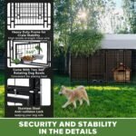 Oranland 8x4x6 FT Dog Kennel Outdoor for Large Dogs with Silver Roof - Image 4