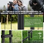 Oranland 8x4x6 FT Dog Kennel Outdoor for Large Dogs with Silver Roof - Image 5