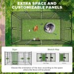 Oranland 8x4x6 FT Dog Kennel Outdoor for Large Dogs with Silver Roof - Image 7