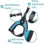 Gooby Escape Free Easy Fit Dog Harness, Step-in, Turquoise, Medium - Image 5