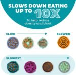 Outward Hound Fun Feeder Slo Bowl Dog Slow Feeder, Drop, Turquoise, 8.8" - Image 4