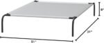 Amazon Basics Cooling Breathable Elevated Dog Bed with Metal Frame for Large Dogs, 51" x 31" x 8", Grey - Image 6