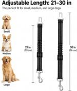 Dog Seat Belt 2Pcs, Retractable Pet Car Harness, Adjustable Dog Seat Belts - Image 5