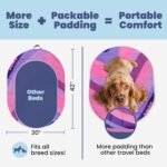 rubyloo Original Doggy Bag (Beige) & Travel Dog Bed Medium (42”x30”) (Pink Horizon) – Pet Travel Bag & Portable Outdoor Bed Set - Image 4