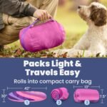rubyloo Original Doggy Bag (Beige) & Travel Dog Bed Medium (42”x30”) (Pink Horizon) – Pet Travel Bag & Portable Outdoor Bed Set - Image 5
