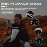 IECOii Dog Raincoat with Built-in Harness, Waterproof & Windproof 4-Leg Rain Jacket with Hidden Hood, Reflective & Adjustable Rain Gear for Medium Large Giant Dogs – Ideal for Outdoor Walking & Hiking - Image 5
