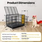 Oranland 48 Inch Heavy Duty Dog Crate,Upgraded Baseplate for Large Dogs - Image 3
