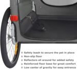 DOGGYHUT® Premium X Large Pet Bike Trailer & Stroller Up to 100 lbs (Gray) - Image 5
