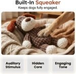 Indestructible Dog Toys for Aggressive Chewers, Squeaky Plush Chew Toy， (Grey) - Image 4