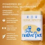 Native Pet Bone Broth for Dogs and Cats - Chicken Bone Broth Powder Dog Food Toppers for Picky Eaters - Provides Extra Nutrition for Joint Strength, Immune Support & Heart Health - 48 Scoops - Image 3