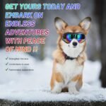 Dog Sunglasses Dog Goggles, UV Wind Dust Fog Protection Pet Glasses Eye Wear with Adjustable Strap for Medium or Large Size (Laser) - Image 5
