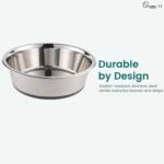 PEGGY11 Nonslip Stainless Steel Dog Bowls, 7.6 US Cup Each, 2 Pack - Image 3