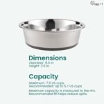 PEGGY11 Nonslip Stainless Steel Dog Bowls, 7.6 US Cup Each, 2 Pack - Image 5