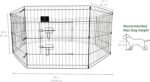 PJYuCien Puppy Playpen with Bottom Pad and Door, 8 Panels 24" H, Black - Image 4
