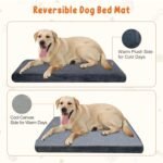 EMPSIGN Stylish Dog Bed Mat Dog Crate Pad Mattress Reversible (Cool & Warm), Water Proof Linings, Removable Machine Washable Cover, Firm Support Small to XX Large Dogs, Grey,XL(41''''*28''''*3'''') - Image 3