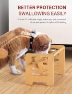 Vantic Elevated Dog Bowls, Raised Dog Bowl Stand Adjustable Small, Natural - Image 4