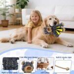 MAXBECK Dog Companion for Heavy Chewers- Indestructible Robust Bear Dog Toy, Resistant Squeaky Dog Toys for Heavy Chewers, Unbreakable Stuffed Plush Dog Toys for Aggressive Chewers (A-Navy) - Image 3