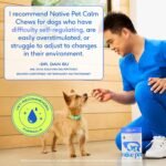 Native Pet Calming Chews for Dogs - Promotes Calming Effect, Supports Emotional Balance & Reduces Hyperactivity - Hemp Seed, Melatonin for Dogs, L-Theanine & Casein - Air-Dried 30 Chews - Image 6