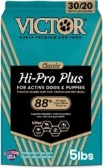 VICTOR Hi-Pro Plus Dry Dog Food - High Protein Gluten Free Dry Kibble, 5lb