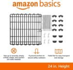 Amazon Basics Foldable Octagonal Metal Exercise Dog Playpen, Indoor/Outdoor Pet Fence, No Door, 8 Panels, Extra Small, 24 x 24 Inches, Black - Image 5