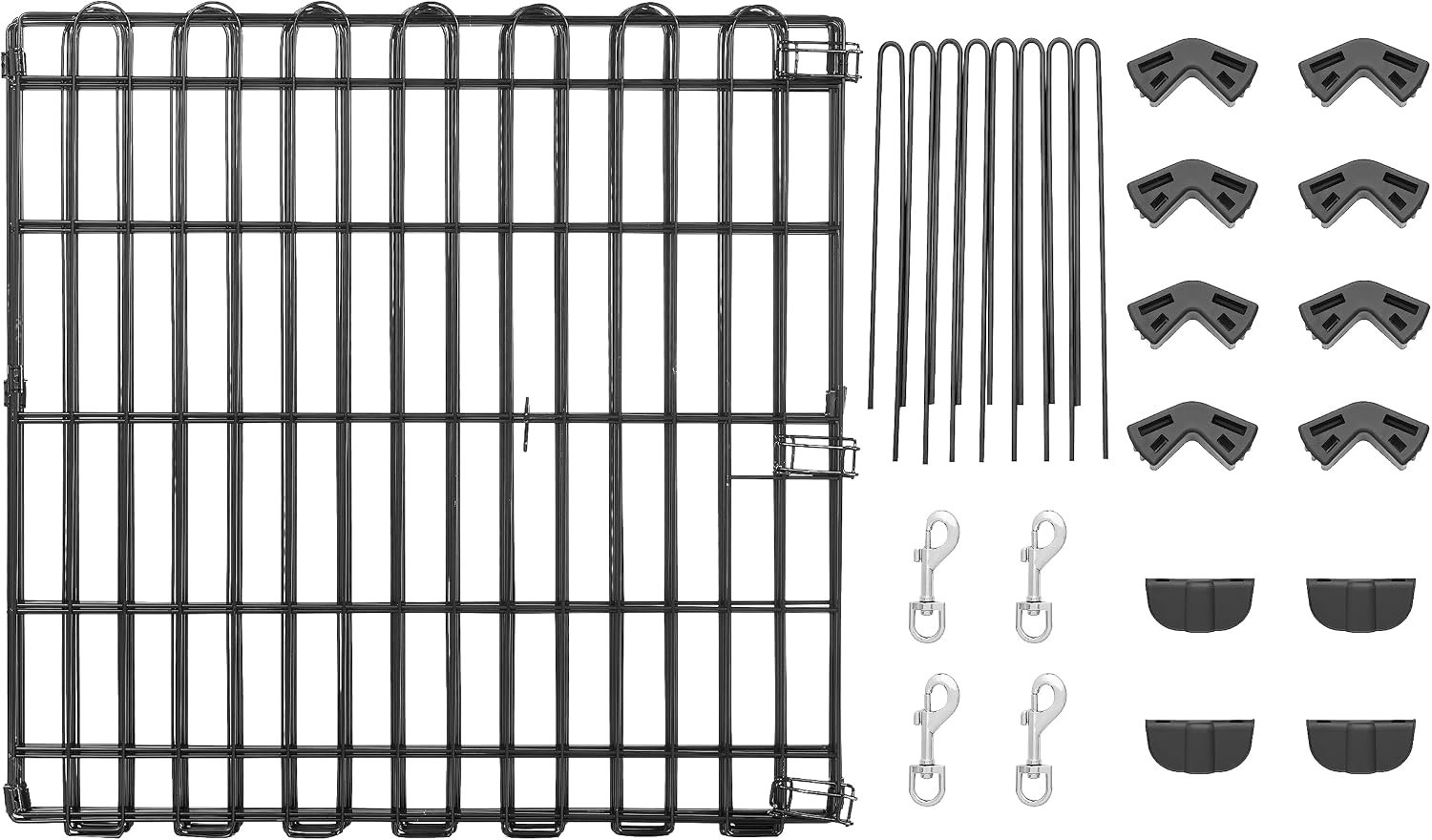 Amazon Basics Foldable Octagonal Metal Exercise Dog Playpen, Indoor/Outdoor Pet Fence, No Door, 8 Panels, Extra Small, 24 x 24 Inches, Black - Image 6