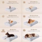 EHEYCIGA Fluffy Dog Crate Bed for Medium Dogs, Plush Crate Pad, Grey - Image 3