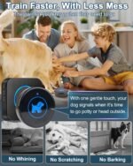 Dog Door Bell for Potty Training, Easy-Touch Wireless Dog Doorbell for Dogs to Go Outside, IP65 Waterproof, 1000ft Range, 55 Melodies & 5 Volume Levels, 2 Buttons - Image 3