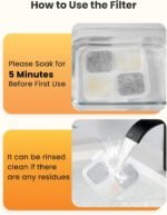 oneisall 8Set Filters for for PW07SAU 10L/2.64Gal Stainless Steel Dog Water Fountain - Image 5