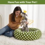 BFPETHOME Donut Dog Beds for Small Dogs, Round Cat Beds for Indoor Cats, Calming Pet Bed for Puppy and Kitty with Non-Slip Bottom, Cute Fancy Dog Bed Machine Washable Plush Fabric - Image 4