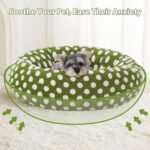 BFPETHOME Donut Dog Beds for Small Dogs, Round Cat Beds for Indoor Cats, Calming Pet Bed for Puppy and Kitty with Non-Slip Bottom, Cute Fancy Dog Bed Machine Washable Plush Fabric - Image 7