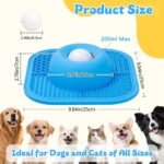 Slow Feeder Dog Bowls & Lick Mat for Liquid and Thick Treat, Anti-Slip Dog Lick Bowl with Interactive Rolling Ball, 5/6 Cup Pup Licking Toy for Large Medium Small Dogs and Cats Blue - Image 7