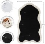 Faux Fur Orthopedic Dog Bed, Memory Foam, White w/Brown Tips 50"x30" - Image 5