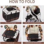 DONORO Dog Kennels and Crates for Medium Dogs, Portable Pop Up Indoor Pet Cage with Sturdy Wire Frame, Collapsible Travel Crate Soft Sided Cat Bag Escape Proof (Brown, 28.0" L x 18.0" W x 22.0" H) - Image 3